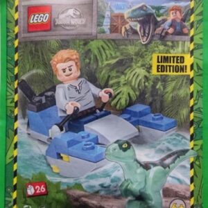 LEGO Owen met Moerasspeeder en Raptor (Paperbag)