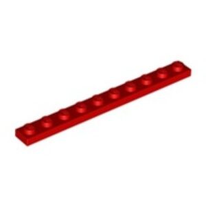 LEGO Plaat 1x10 ROOD (100 stuks)