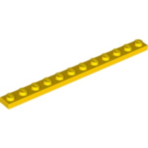 LEGO Plaat 1x12 GEEL (100 stuks)