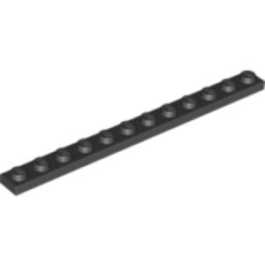 LEGO Plaat 1x12 ZWART (100 stuks)