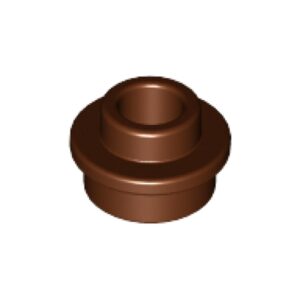 LEGO Plaat Rond 1x1 Open Nop BRUIN (100 stuks)