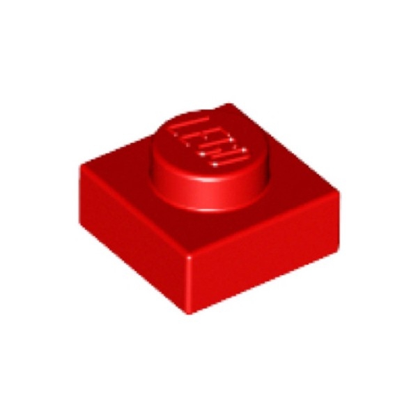 LEGO Plaat 1x1 ROOD (100 stuks)