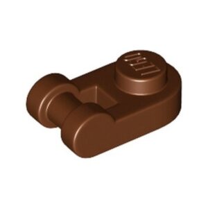 LEGO Plaat 1x1 Rond met Hendel BRUIN (100 stuks)