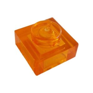 LEGO Plaat 1x1 TRANSPARANT ORANJE (100 stuks)