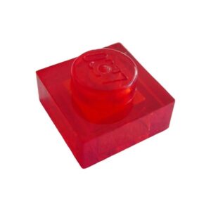LEGO Plaat 1x1 TRANSPARANT ROOD (100 stuks)