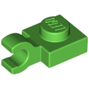 LEGO Plaat 1x1 met Open O Clip Hor.Grip HELDERGROEN (100 stuks)
