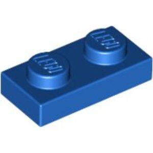 LEGO Plaat 1x2 BLAUW (100 stuks)