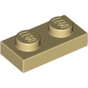 LEGO Plaat 1x2 BEIGE (100 stuks)