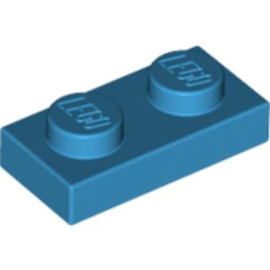 LEGO Plaat 1x2 DONKERAZUUR (100 stuks)