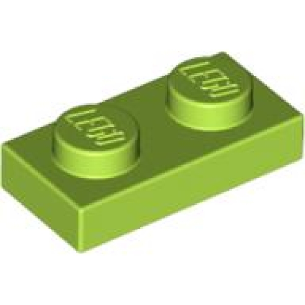 LEGO Plaat 1x2 LIMEGROEN (100 stuks)
