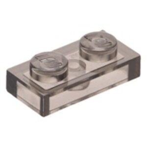 LEGO Plaat 1x2 TRANSPARANT ZWART (100 stuks)