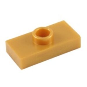 LEGO Plaat 1x2 met Nop GOUDKLEURIG (100 stuks)