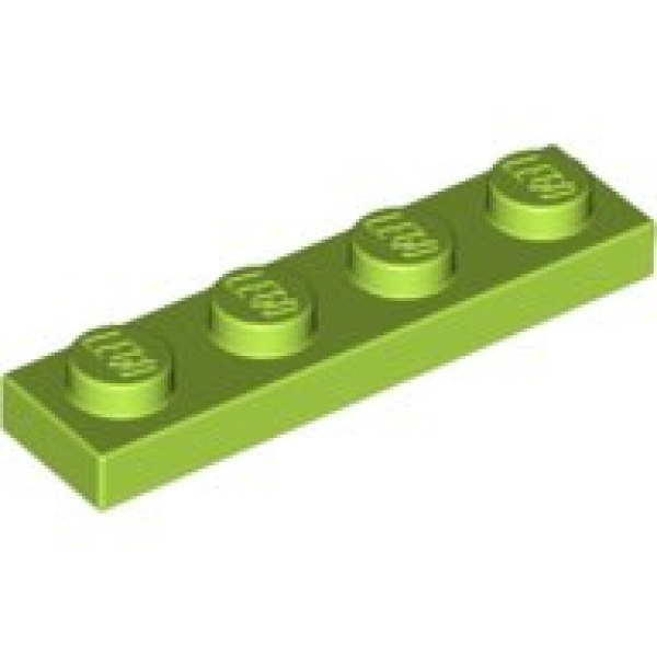 LEGO Plaat 1x4 LIMEGROEN (100 stuks)