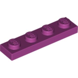 LEGO Plaat 1x4 MAGENTA (100 stuks)