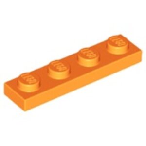 LEGO Plaat 1x4 ORANJE (100 stuks)