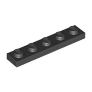 LEGO Plaat 1x5 ZWART (100 stuks)