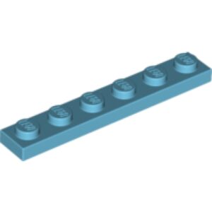LEGO Plaat 1x6 AZUURBLAUW (100 stuks)