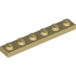 LEGO Plaat 1x6 BEIGE (100 stuks)
