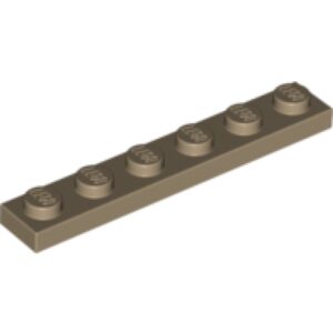 LEGO Plaat 1x6 DONKERBEIGE (100 stuks)