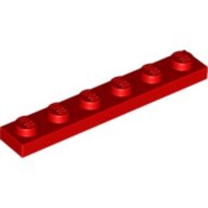 LEGO Plaat 1x6 ROOD (100 stuks)