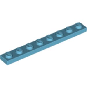 LEGO Plaat 1x8 AZUURBLAUW (100 stuks)