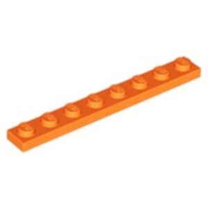 LEGO Plaat 1x8 ORANJE (100 stuks)