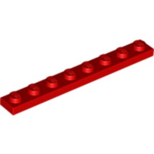 LEGO Plaat 1x8 ROOD (100 stuks)