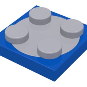 LEGO Plaat 2x2 Draaischijf BLAUW (100 stuks)