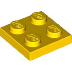 LEGO Plaat 2x2 GEEL (100 stuks)