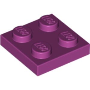 LEGO Plaat 2x2 MAGENTA (100 stuks)