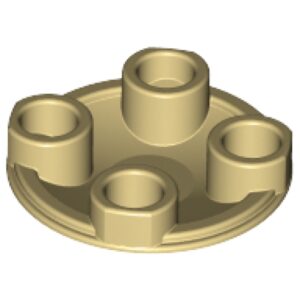 LEGO Plaat 2x2 Rond met Ronde Onderzijde BEIGE (100 stuks)