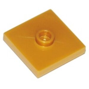 LEGO Plaat 2x2 met Nop GOUDKLEURIG (100 stuks)