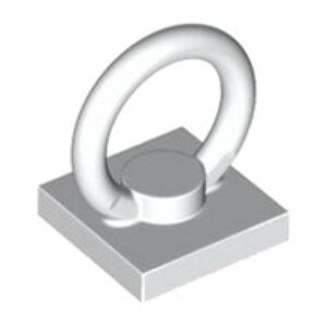 LEGO Tegel 2x2 met Ring WIT (10 stuks)