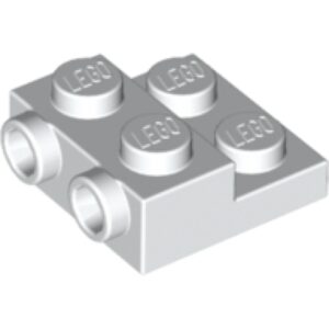 LEGO Plaat 2x2 met Zij-noppen WIT (100 stuks)