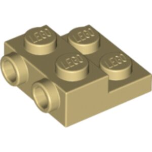 LEGO Plaat 2x2 met Zij-noppen BEIGE (100 stuks)
