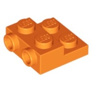 LEGO Plaat 2x2 met Zij-noppen ORANJE (100 stuks)