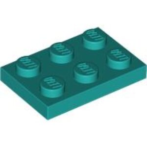 LEGO Plaat 2x3 DONKERTURQUOISE (100 stuks)