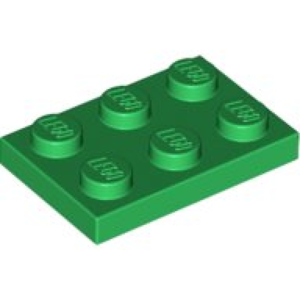 LEGO Plaat 2x3 GROEN (100 stuks)