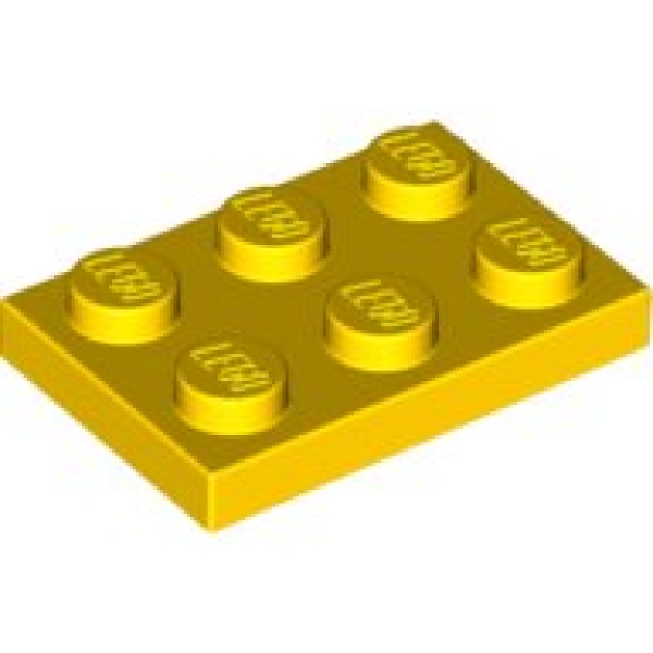 LEGO Plaat 2x3 GEEL (100 stuks)