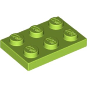 LEGO Plaat 2x3 LIMEGROEN (100 stuks)