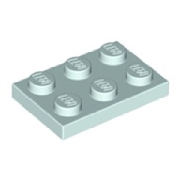 LEGO Plaat 2x3 LICHTAQUA (100 stuks)