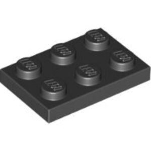 LEGO Plaat 2x3 ZWART (100 stuks)
