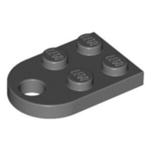 LEGO Plaat 2x3 met Gat DONKERGRIJS (100 stuks)