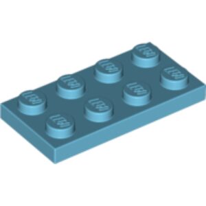 LEGO Plaat 2x4 AZUURBLAUW (100 stuks)