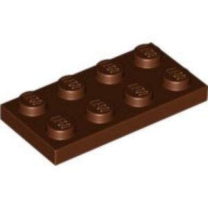 LEGO Plaat 2x4 BRUIN (100 stuks)