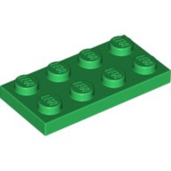 LEGO Plaat 2x4 GROEN (100 stuks)