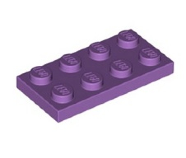 LEGO Plaat 2x4 LAVENDEL (100 stuks)