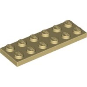 LEGO Plaat 2x6 BEIGE  (100 stuks)