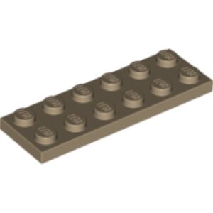 LEGO Plaat 2x6 DONKERBEIGE (100 stuks)