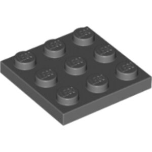 LEGO Plaat 3x3 DONKERGRIJS (100 stuks)